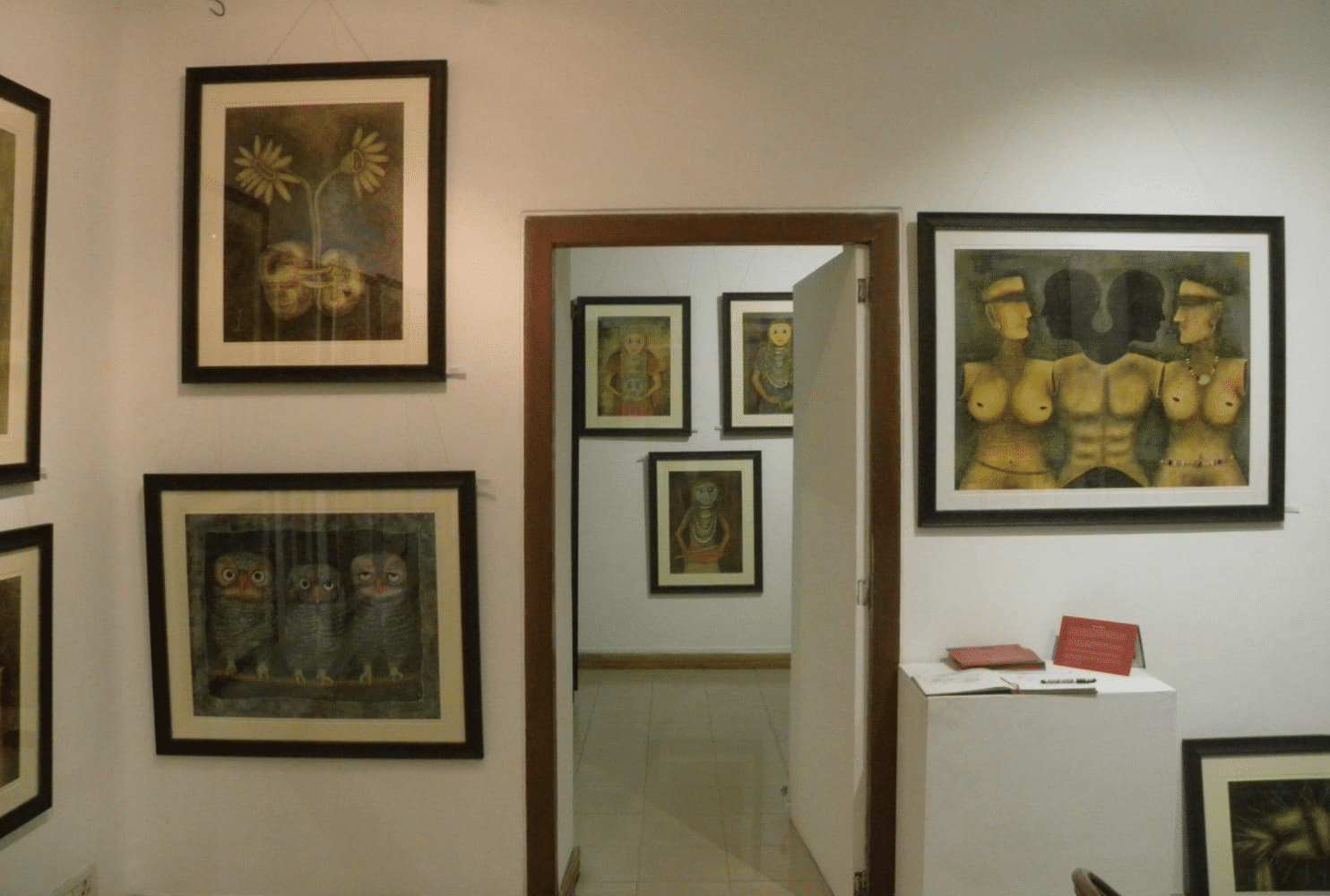 Inside my studio - collection of my earlier paintings