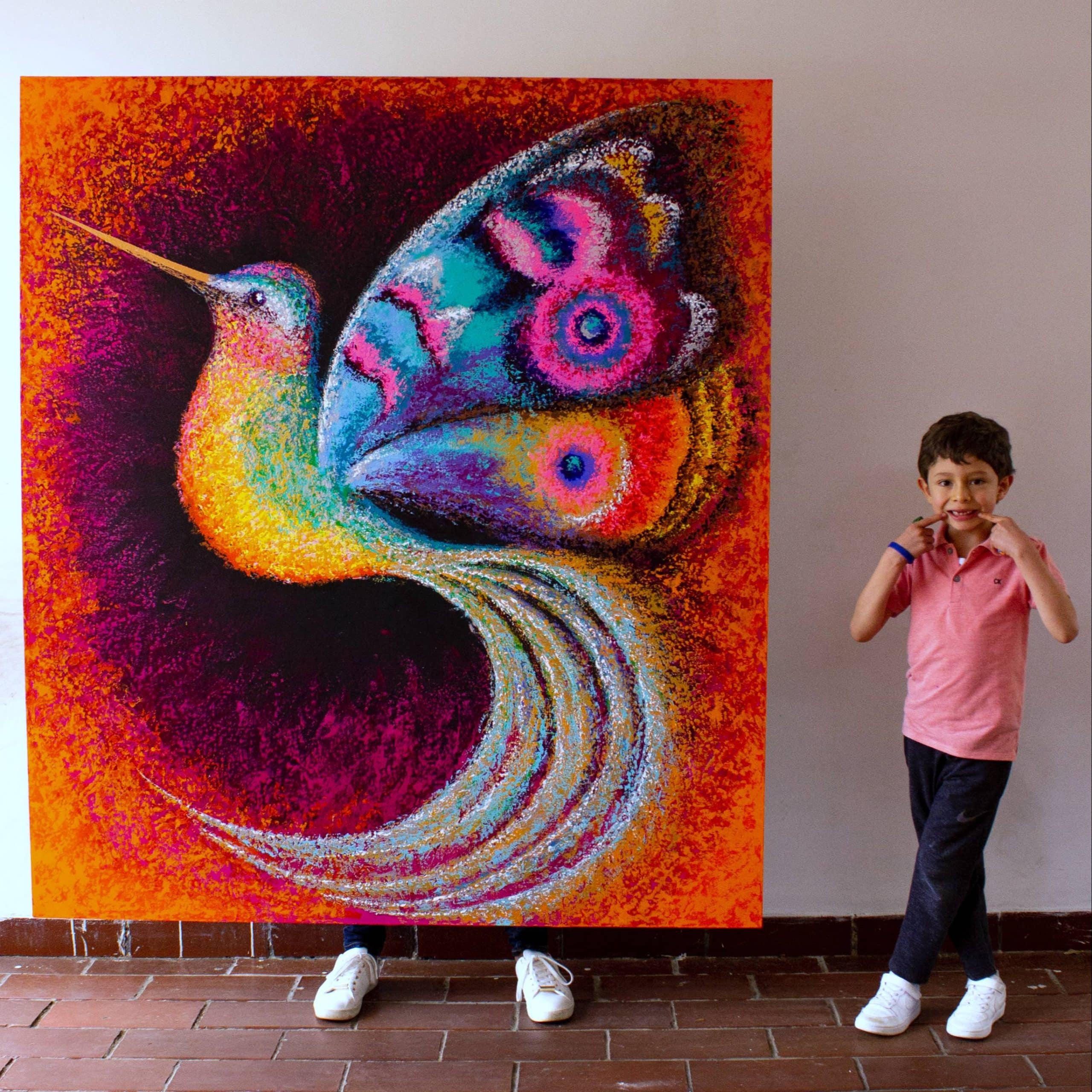 My artworks is very colorful and connects emotionally