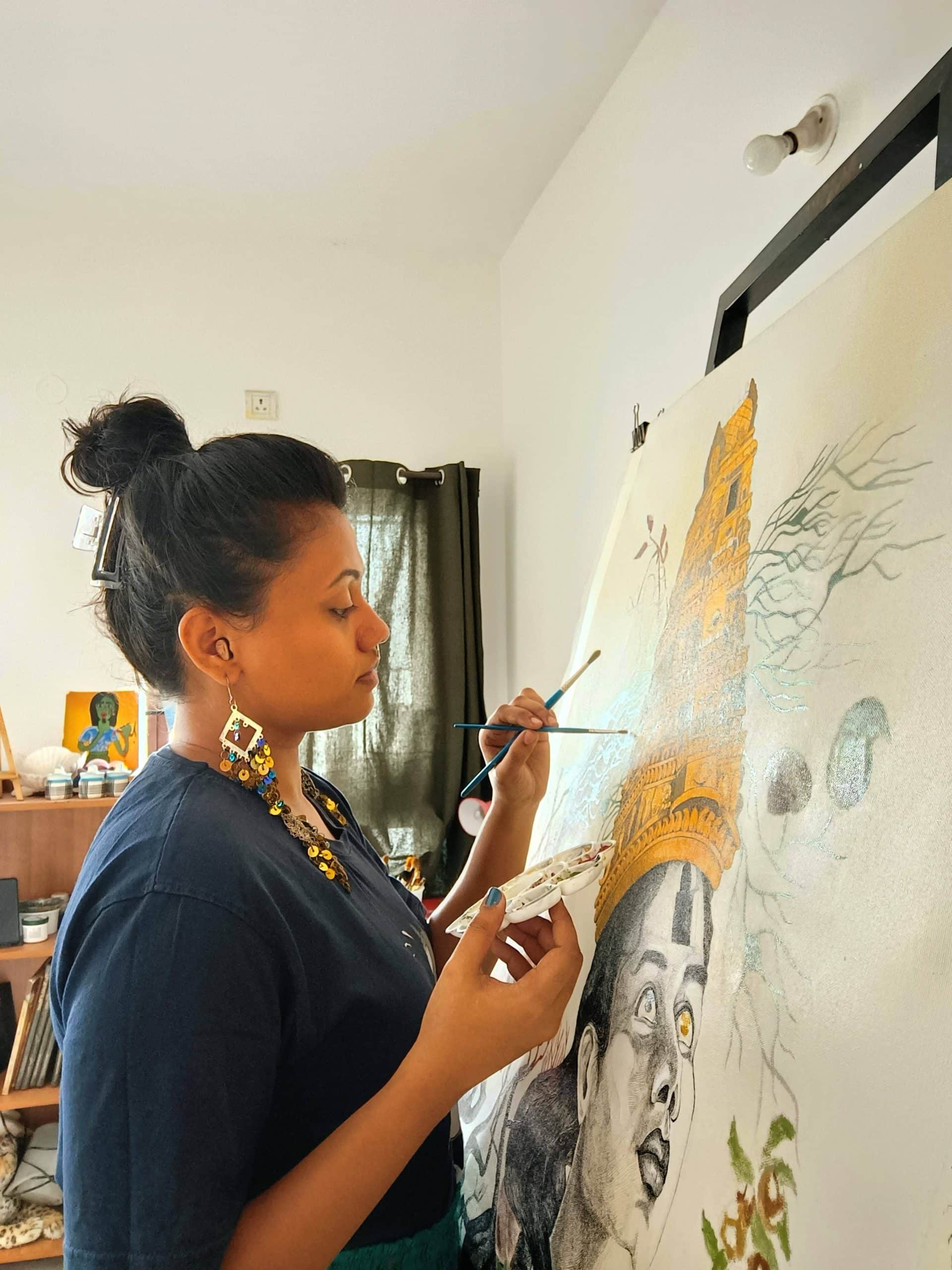 Fusion of architecture and nature art