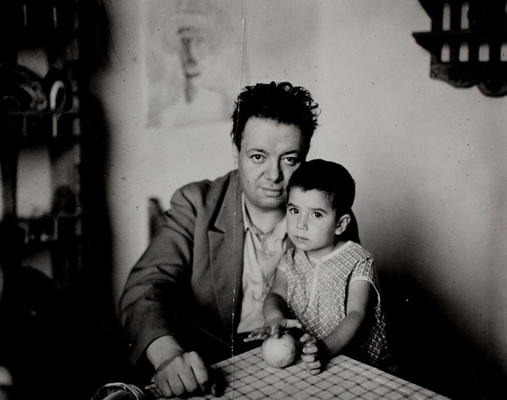 Diego Rivera and his daughter Guadalupe Rivera Marín