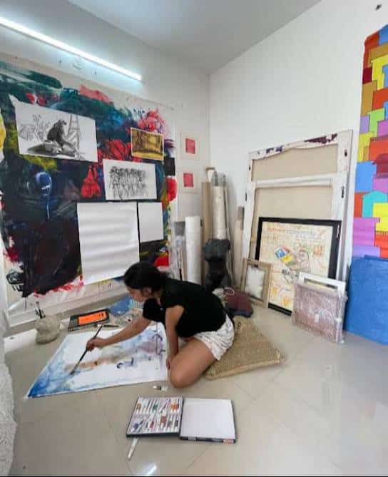 My hands may be covered in paint, but my soul is wide open