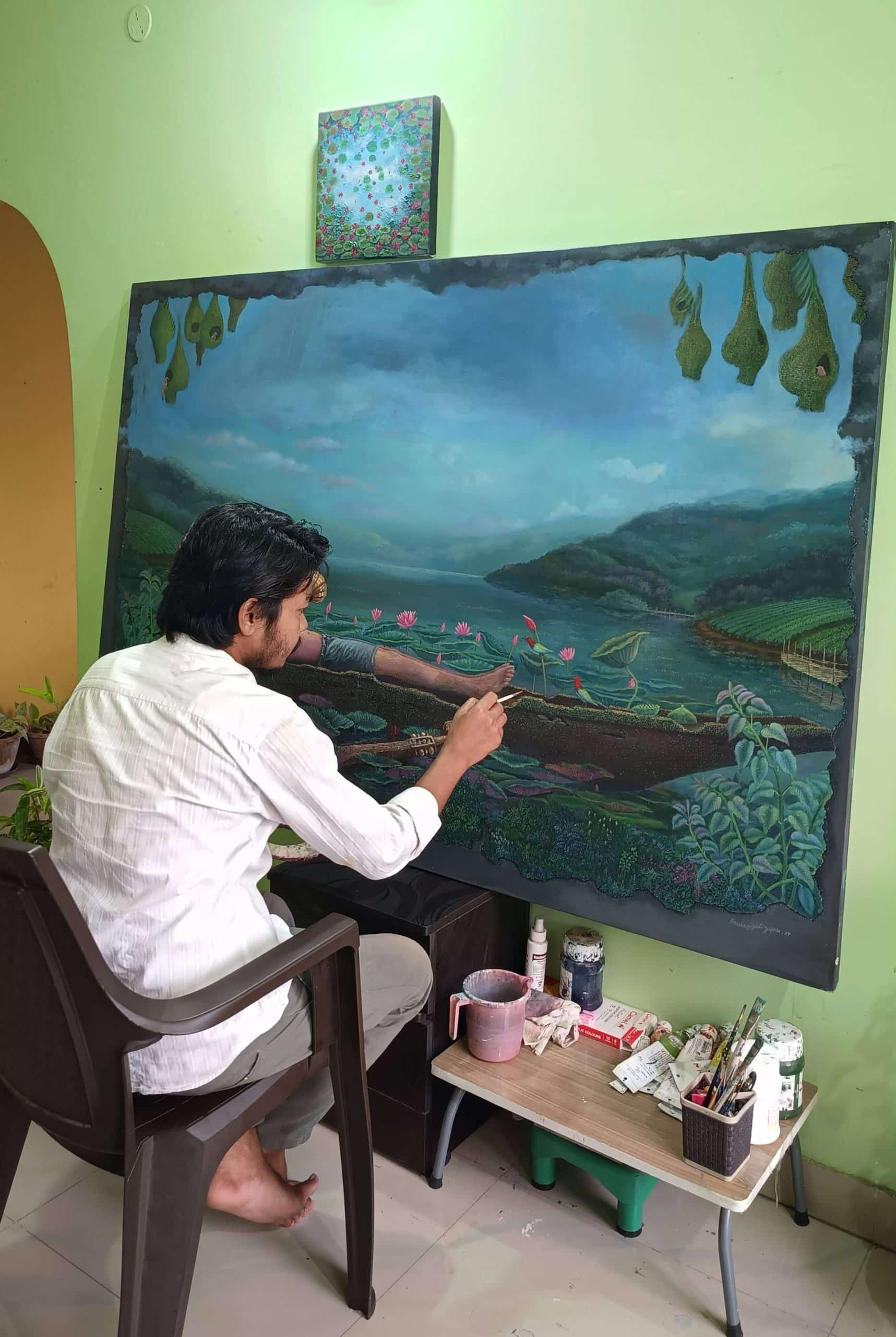 Here, I weave nature's stories