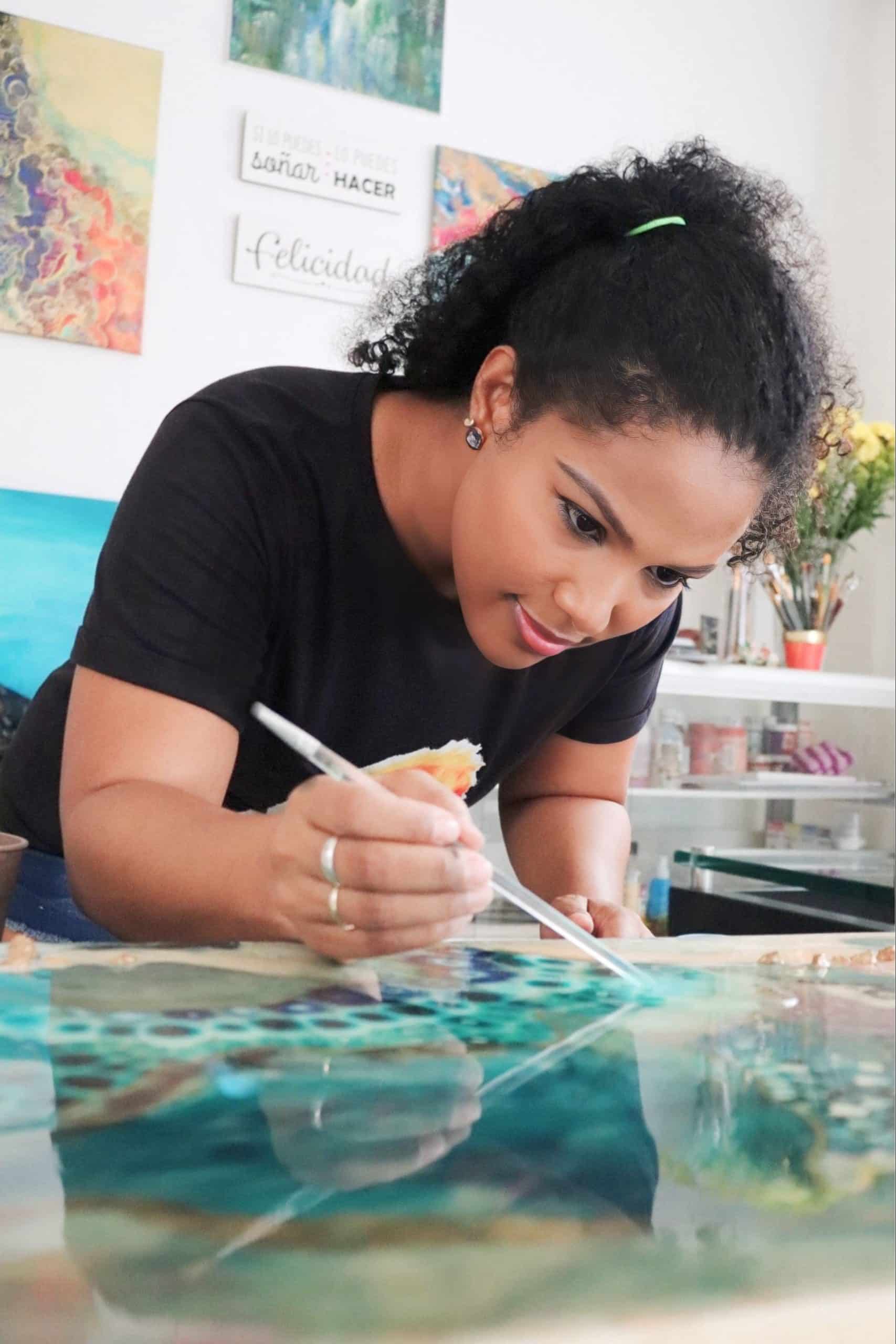 Imitando el agua con resina