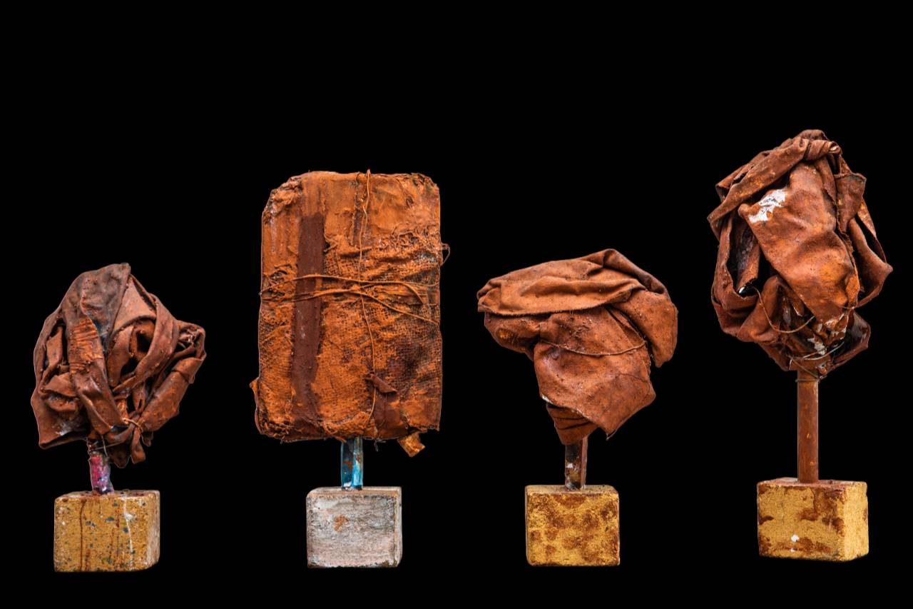 Earth Tones - This work represents my own personal reflection on living and the ways of  becoming. Investigating whether it is possible to be without space; witnessing and experiencing generations go through life in  search of a place called home in the land of their birth. The question of birth versus land and a place called home is stifling it  makes it hard to breathe it makes it hard to move.  Earth songs is about the soul and mind notes about the land and the unending for it, the disposition and the catastrophe that  comes with. It is also a song (aka Nkosisikelel' iAfrika) it is about the language of self-realization and preservation of memory  and history, “to see eternity in the grain of sand.” (William Blake). It is about the complex desire to live with natural elements,  free from subjugation which comes with being without. Hence the question on belonging and safety, because without land and  space life destabilizes.