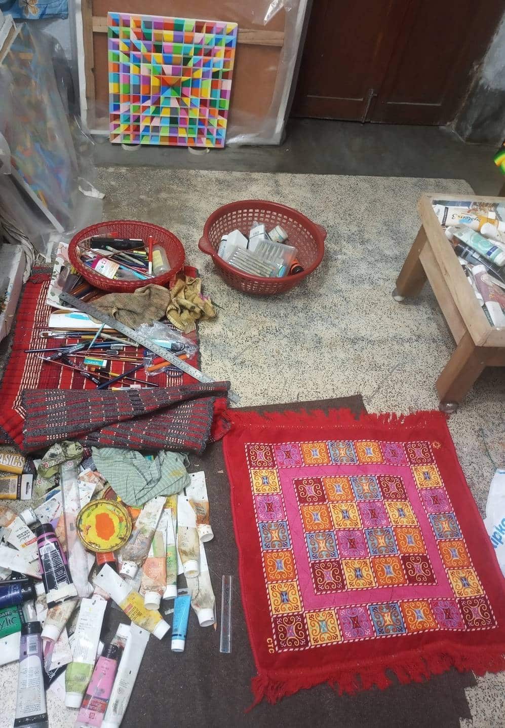 My studio is my sanctuary where I shape my ideas into art