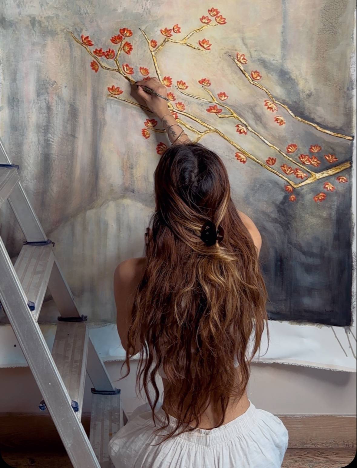 The process is just as beautiful as the final piece