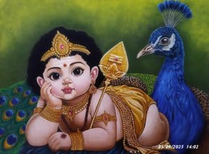 Lord Muruga Acrylic painting