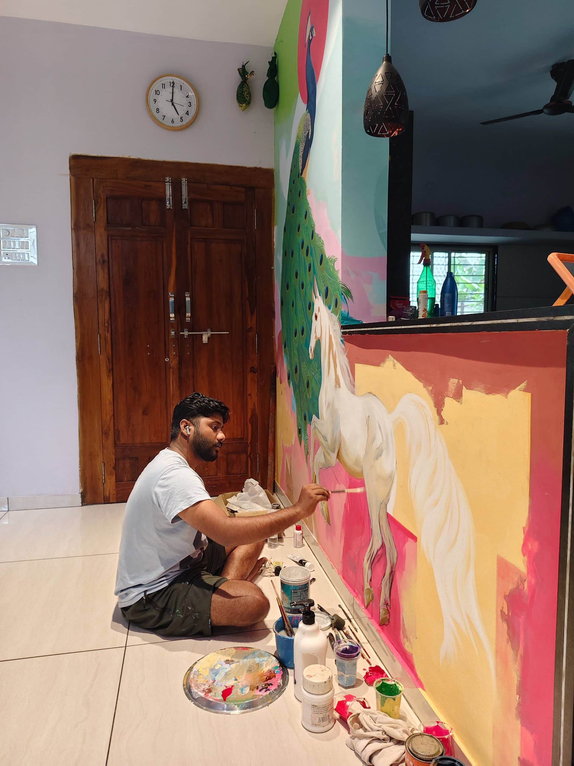 While I was working in my studio