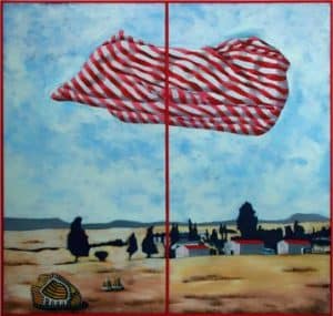 Landscape with houses